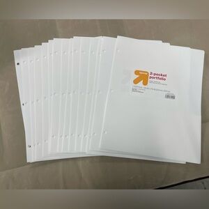 up&up 2 Pocket Plastic Folder White